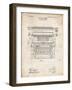 PP1118-Vintage Parchment Underwood Typewriter Patent Poster-Cole Borders-Framed Giclee Print