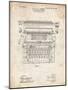 PP1118-Vintage Parchment Underwood Typewriter Patent Poster-Cole Borders-Mounted Giclee Print