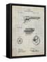 PP1119-Antique Grid Parchment US Firearms Single Action Army Revolver Patent Poster-Cole Borders-Framed Stretched Canvas