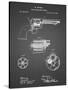 PP1119-Black Grid US Firearms Single Action Army Revolver Patent Poster-Cole Borders-Stretched Canvas