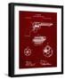 PP1119-Burgundy US Firearms Single Action Army Revolver Patent Poster-Cole Borders-Framed Giclee Print