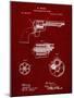 PP1119-Burgundy US Firearms Single Action Army Revolver Patent Poster-Cole Borders-Mounted Giclee Print