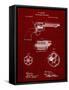 PP1119-Burgundy US Firearms Single Action Army Revolver Patent Poster-Cole Borders-Framed Stretched Canvas