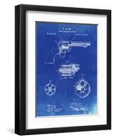 PP1119-Faded Blueprint US Firearms Single Action Army Revolver Patent Poster-Cole Borders-Framed Giclee Print