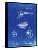 PP1119-Faded Blueprint US Firearms Single Action Army Revolver Patent Poster-Cole Borders-Framed Stretched Canvas