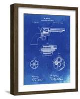 PP1119-Faded Blueprint US Firearms Single Action Army Revolver Patent Poster-Cole Borders-Framed Giclee Print