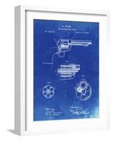 PP1119-Faded Blueprint US Firearms Single Action Army Revolver Patent Poster-Cole Borders-Framed Giclee Print