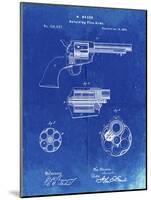 PP1119-Faded Blueprint US Firearms Single Action Army Revolver Patent Poster-Cole Borders-Mounted Giclee Print