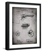 PP1119-Faded Grey US Firearms Single Action Army Revolver Patent Poster-Cole Borders-Framed Giclee Print