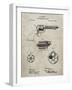 PP1119-Sandstone US Firearms Single Action Army Revolver Patent Poster-Cole Borders-Framed Giclee Print