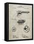 PP1119-Sandstone US Firearms Single Action Army Revolver Patent Poster-Cole Borders-Framed Stretched Canvas