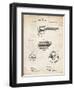 PP1119-Vintage Parchment US Firearms Single Action Army Revolver Patent Poster-Cole Borders-Framed Giclee Print