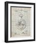 PP112-Antique Grid Parchment U.S. Watch Co. Pocket Watch Patent Poster-Cole Borders-Framed Giclee Print