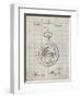 PP112-Antique Grid Parchment U.S. Watch Co. Pocket Watch Patent Poster-Cole Borders-Framed Giclee Print