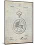 PP112-Antique Grid Parchment U.S. Watch Co. Pocket Watch Patent Poster-Cole Borders-Mounted Giclee Print