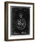 PP112-Black Grunge U.S. Watch Co. Pocket Watch Patent Poster-Cole Borders-Framed Giclee Print