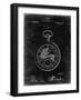 PP112-Black Grunge U.S. Watch Co. Pocket Watch Patent Poster-Cole Borders-Framed Giclee Print