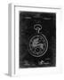 PP112-Black Grunge U.S. Watch Co. Pocket Watch Patent Poster-Cole Borders-Framed Giclee Print