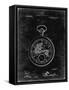 PP112-Black Grunge U.S. Watch Co. Pocket Watch Patent Poster-Cole Borders-Framed Stretched Canvas