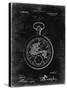 PP112-Black Grunge U.S. Watch Co. Pocket Watch Patent Poster-Cole Borders-Stretched Canvas