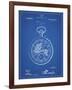 PP112-Blueprint U.S. Watch Co. Pocket Watch Patent Poster-Cole Borders-Framed Giclee Print