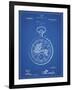 PP112-Blueprint U.S. Watch Co. Pocket Watch Patent Poster-Cole Borders-Framed Giclee Print