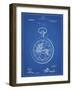 PP112-Blueprint U.S. Watch Co. Pocket Watch Patent Poster-Cole Borders-Framed Giclee Print