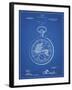 PP112-Blueprint U.S. Watch Co. Pocket Watch Patent Poster-Cole Borders-Framed Giclee Print