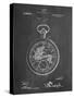 PP112-Chalkboard U.S. Watch Co. Pocket Watch Patent Poster-Cole Borders-Stretched Canvas