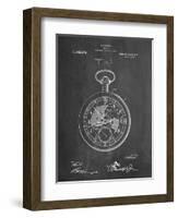 PP112-Chalkboard U.S. Watch Co. Pocket Watch Patent Poster-Cole Borders-Framed Giclee Print