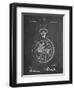 PP112-Chalkboard U.S. Watch Co. Pocket Watch Patent Poster-Cole Borders-Framed Giclee Print