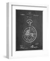 PP112-Chalkboard U.S. Watch Co. Pocket Watch Patent Poster-Cole Borders-Framed Giclee Print