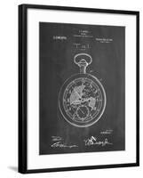 PP112-Chalkboard U.S. Watch Co. Pocket Watch Patent Poster-Cole Borders-Framed Giclee Print