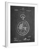 PP112-Chalkboard U.S. Watch Co. Pocket Watch Patent Poster-Cole Borders-Framed Giclee Print