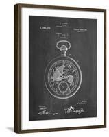 PP112-Chalkboard U.S. Watch Co. Pocket Watch Patent Poster-Cole Borders-Framed Giclee Print