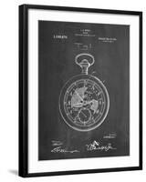 PP112-Chalkboard U.S. Watch Co. Pocket Watch Patent Poster-Cole Borders-Framed Giclee Print