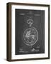 PP112-Chalkboard U.S. Watch Co. Pocket Watch Patent Poster-Cole Borders-Framed Giclee Print