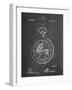 PP112-Chalkboard U.S. Watch Co. Pocket Watch Patent Poster-Cole Borders-Framed Giclee Print