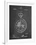 PP112-Chalkboard U.S. Watch Co. Pocket Watch Patent Poster-Cole Borders-Framed Giclee Print