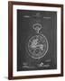 PP112-Chalkboard U.S. Watch Co. Pocket Watch Patent Poster-Cole Borders-Framed Giclee Print