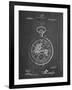 PP112-Chalkboard U.S. Watch Co. Pocket Watch Patent Poster-Cole Borders-Framed Giclee Print