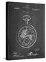 PP112-Chalkboard U.S. Watch Co. Pocket Watch Patent Poster-Cole Borders-Stretched Canvas