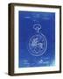 PP112-Faded Blueprint U.S. Watch Co. Pocket Watch Patent Poster-Cole Borders-Framed Giclee Print