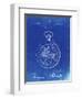 PP112-Faded Blueprint U.S. Watch Co. Pocket Watch Patent Poster-Cole Borders-Framed Giclee Print