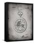 PP112-Faded Grey U.S. Watch Co. Pocket Watch Patent Poster-Cole Borders-Framed Stretched Canvas
