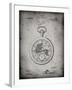 PP112-Faded Grey U.S. Watch Co. Pocket Watch Patent Poster-Cole Borders-Framed Giclee Print