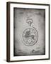 PP112-Faded Grey U.S. Watch Co. Pocket Watch Patent Poster-Cole Borders-Framed Giclee Print