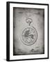 PP112-Faded Grey U.S. Watch Co. Pocket Watch Patent Poster-Cole Borders-Framed Giclee Print