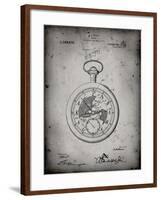 PP112-Faded Grey U.S. Watch Co. Pocket Watch Patent Poster-Cole Borders-Framed Giclee Print