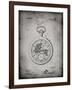 PP112-Faded Grey U.S. Watch Co. Pocket Watch Patent Poster-Cole Borders-Framed Giclee Print